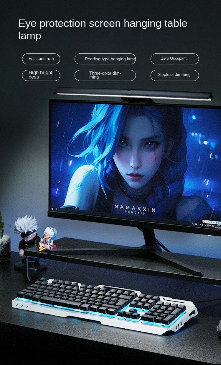 Eye-Caring Desktop Monitor Light for Study and Gaming Eye-Caring Desktop Monitor Light for Study and