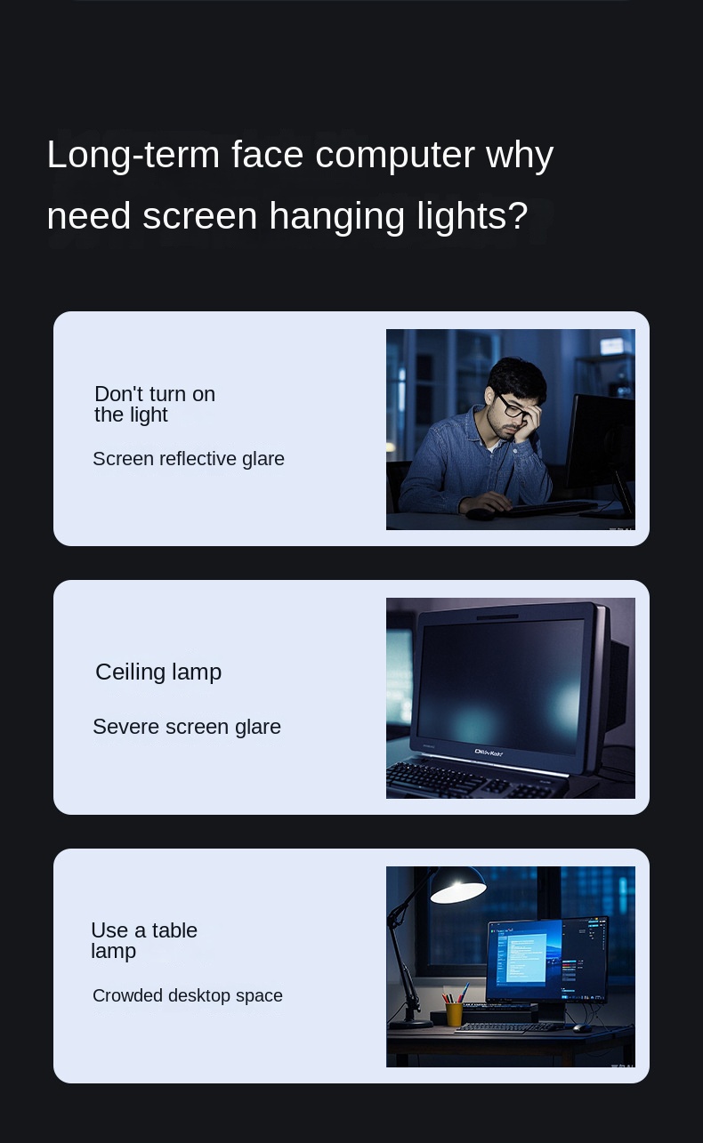 Eye-Caring Desktop Monitor Light for Study and Gaming Eye-Caring Desktop Monitor Light for Study and