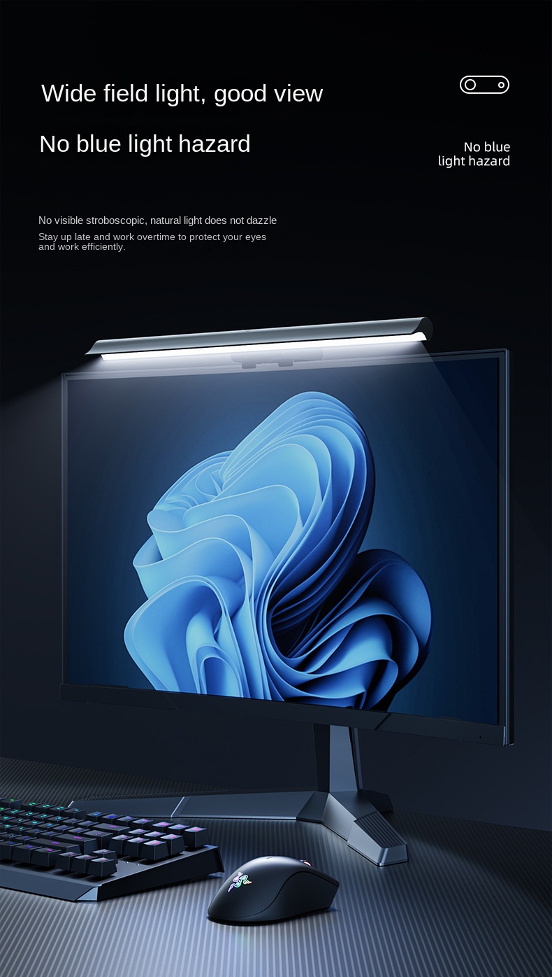 Eye-Caring Desktop Monitor Light for Study and Gaming Eye-Caring Desktop Monitor Light for Study and