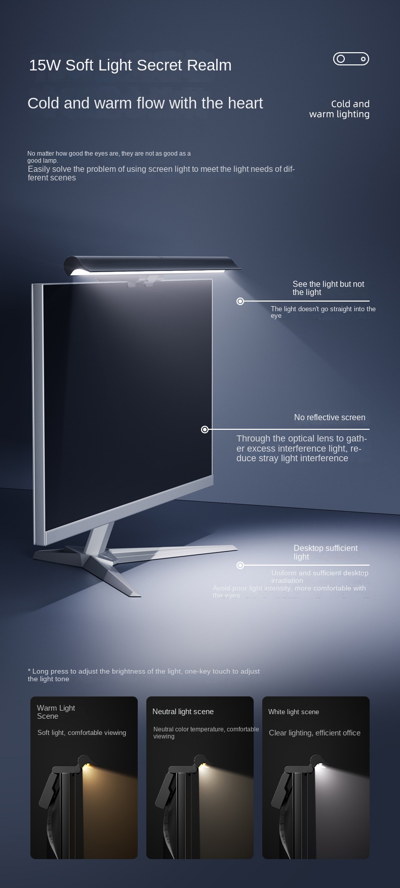 Eye-Caring Desktop Monitor Light for Study and Gaming Eye-Caring Desktop Monitor Light for Study and