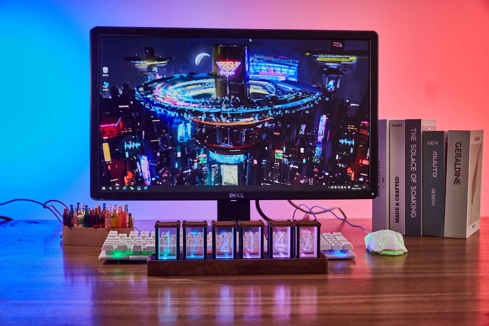 LED Digital Alarm Clock with Walnut Wood Base and Timer LED Digital Alarm Clock with Walnut Wood Base and