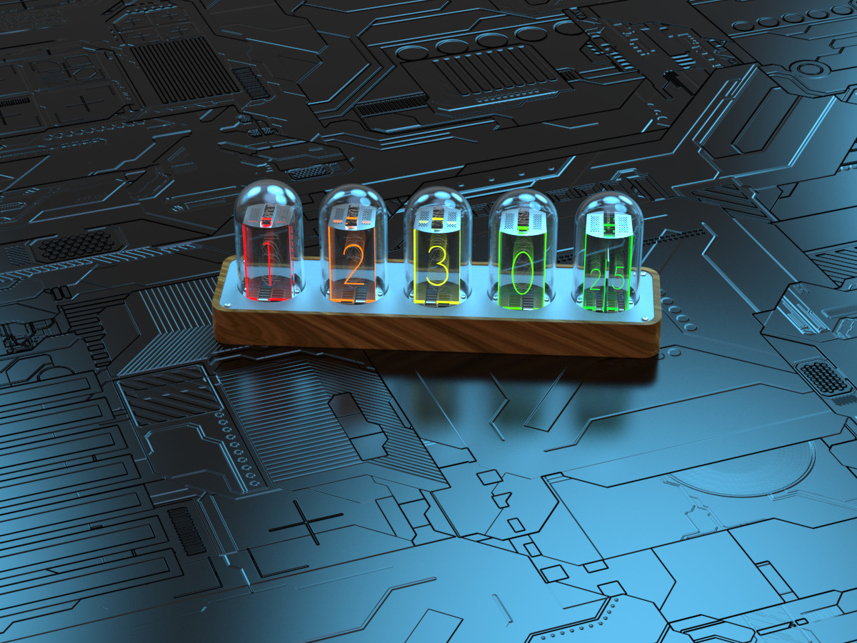 Creative LED Digital Alarm Clock with Walnut Wood Finish Creative LED Digital Alarm Clock with Walnut Wood