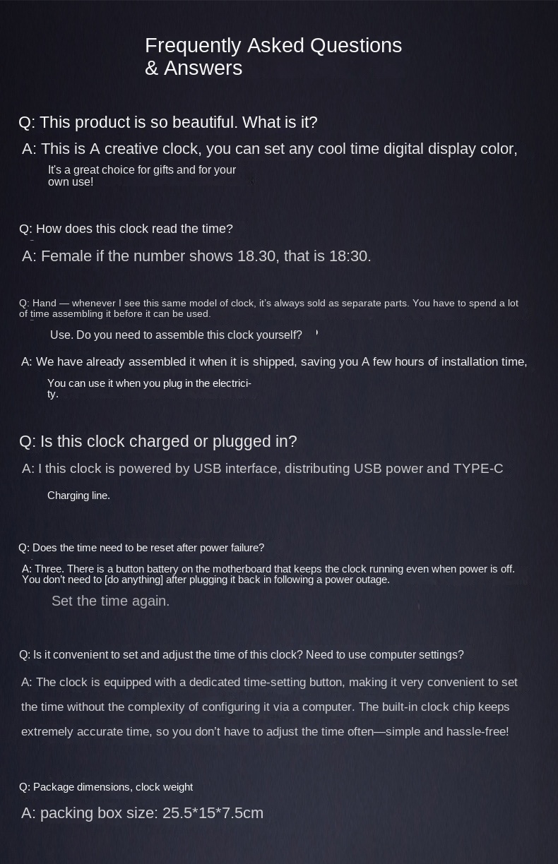 Creative LED Digital Alarm Clock with Walnut Wood Finish Creative LED Digital Alarm Clock with Walnut Wood