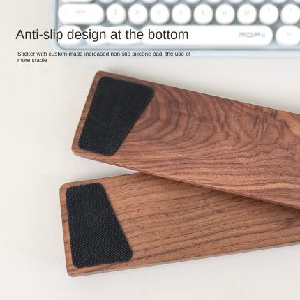Wooden Wrist Rest for Mechanical Keyboards - Black