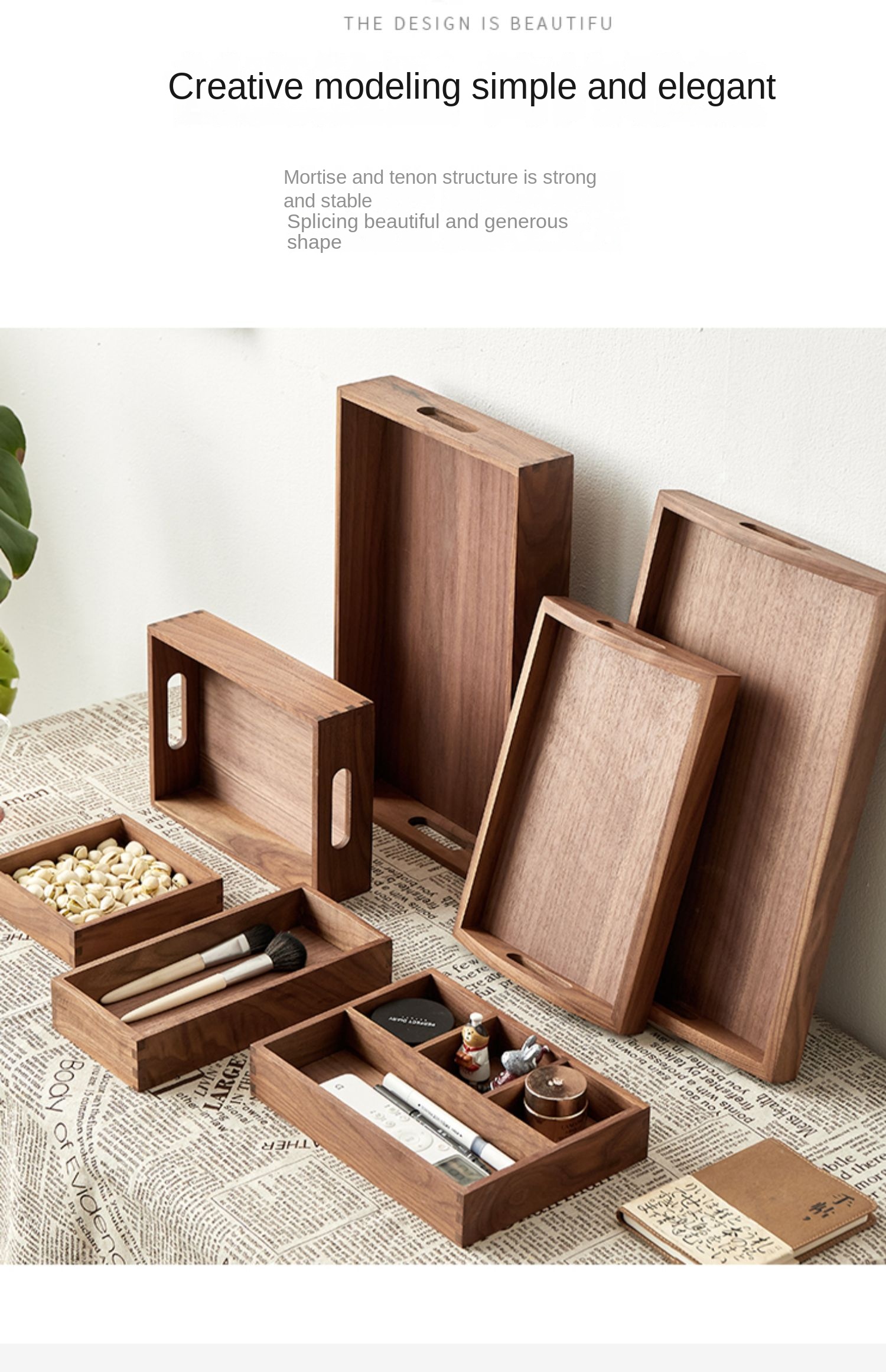 Wooden Storage Box for Keys, Jewellery and Office Supplies Wooden Storage Box for Keys, Jewellery and Office