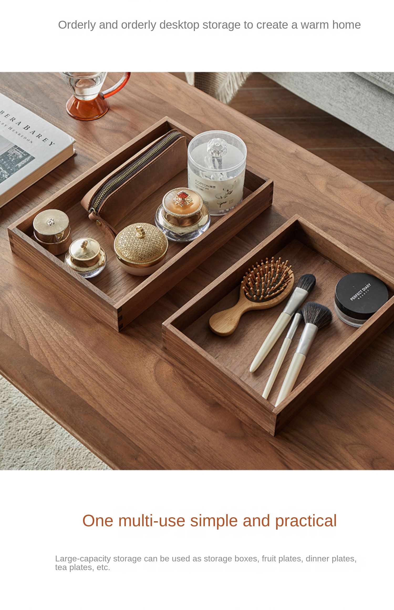 Wooden Storage Box for Keys, Jewellery and Office Supplies Wooden Storage Box for Keys, Jewellery and Office