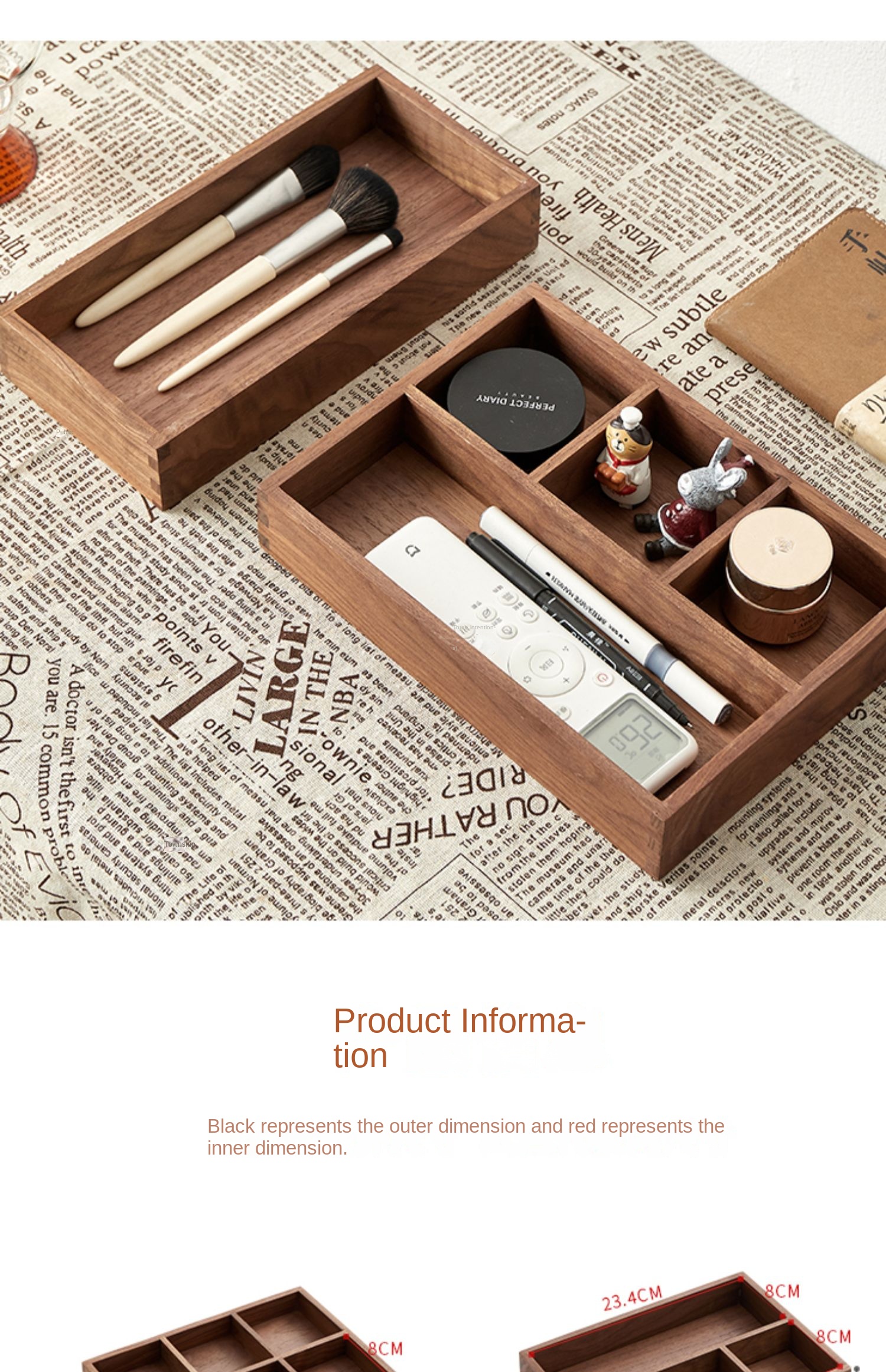 Wooden Storage Box for Keys, Jewellery and Office Supplies Wooden Storage Box for Keys, Jewellery and Office