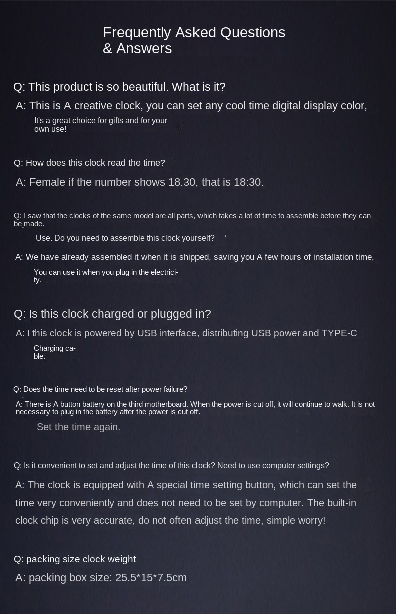 Creative LED Digital Clock with Timer and RGB Display Creative LED Digital Clock with Timer and RGB