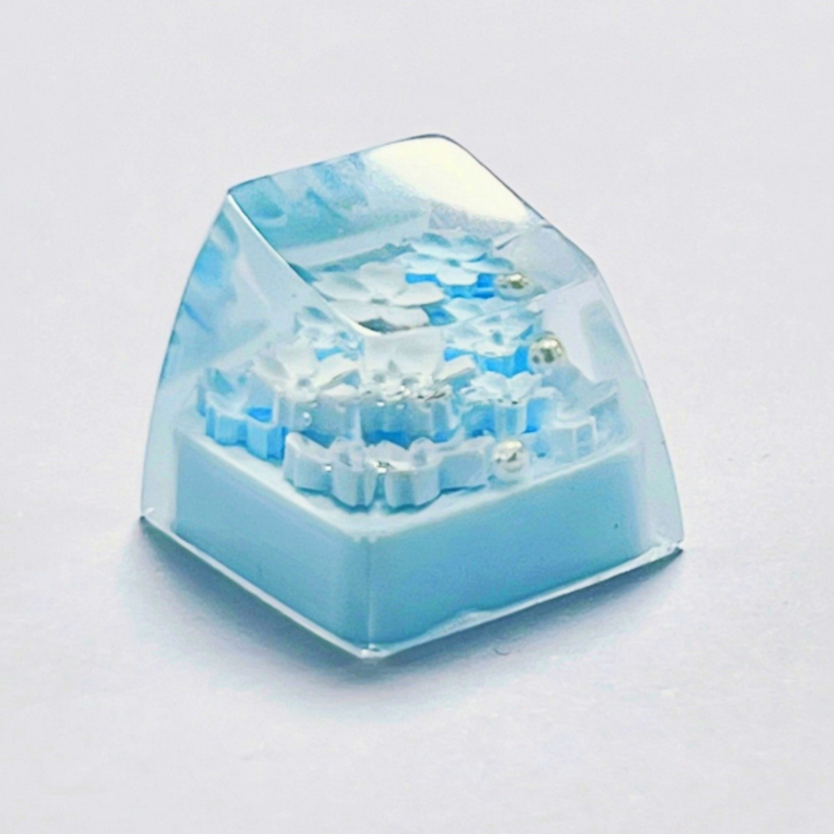 Customisable Resin Cherry Blossom Keycap for Mechanical Keyboards Customisable Resin Cherry Blossom Keycap for