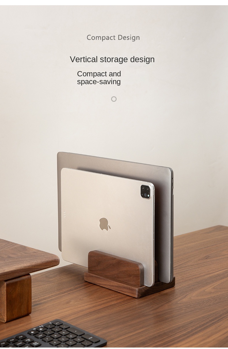 Adjustable Wooden Laptop Stand for Desk and Tablet Storage Adjustable Wooden Laptop Stand for Desk and Tablet