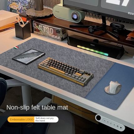 Large Non-Slip Felt Mouse Pad for Office and Gaming