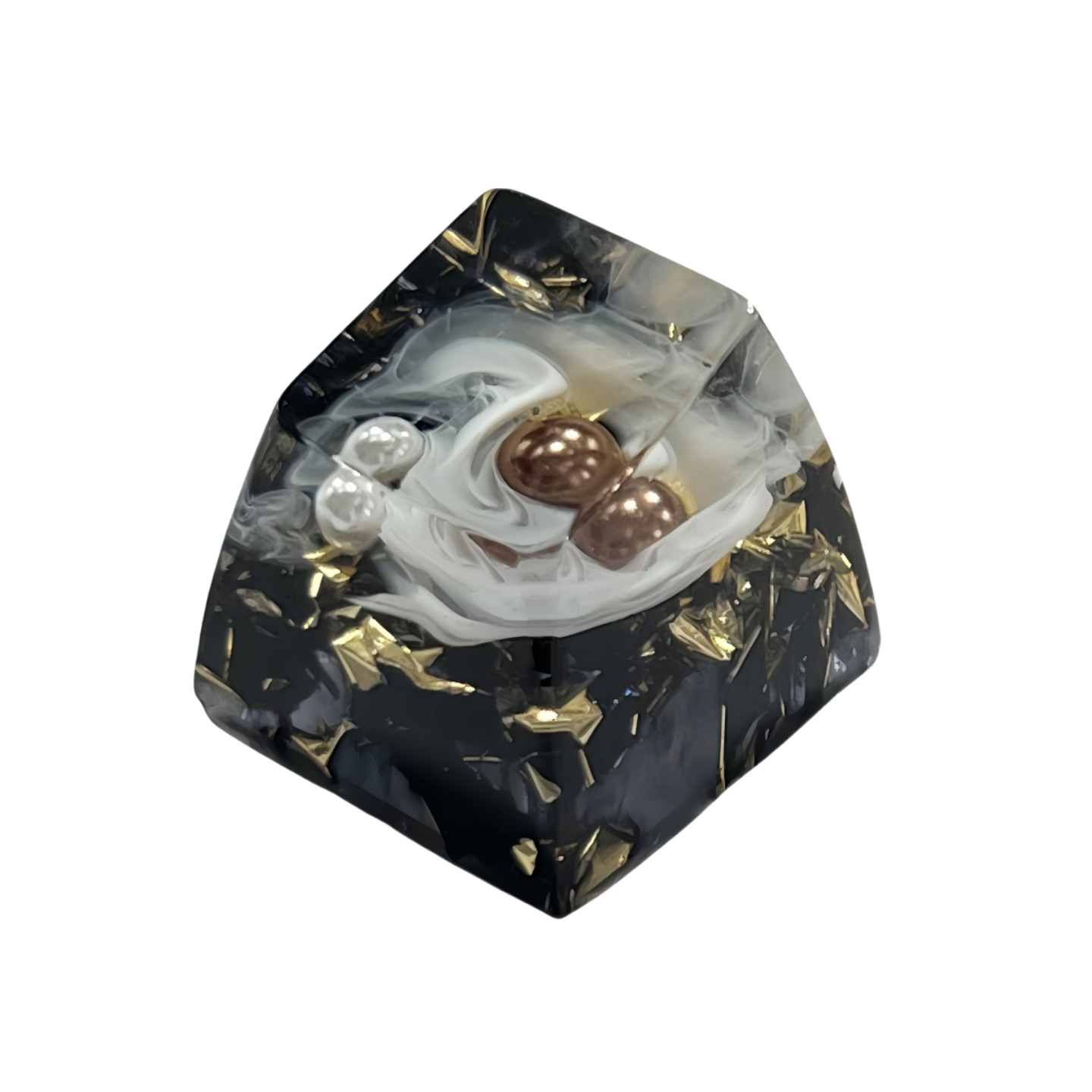 Custom Resin Backlit Metal Foil Keycap for Mechanical Keyboards Custom Resin Backlit Metal Foil Keycap for