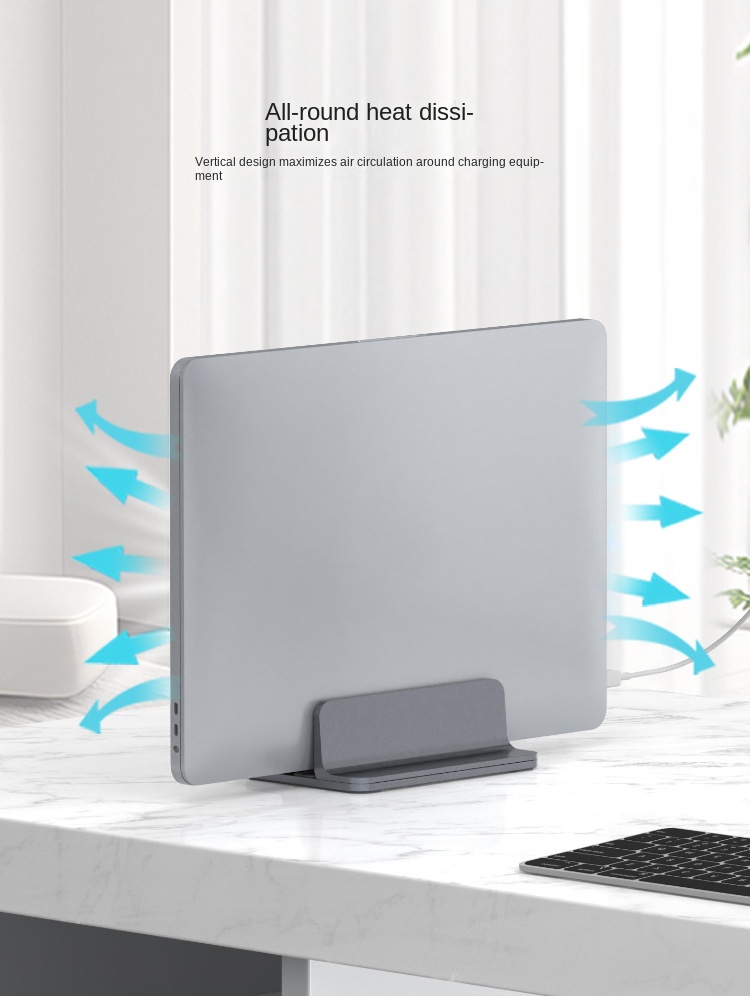 Portable Silicone Laptop Stand with Dual Slots for Stability Portable Silicone Laptop Stand with Dual Slots for