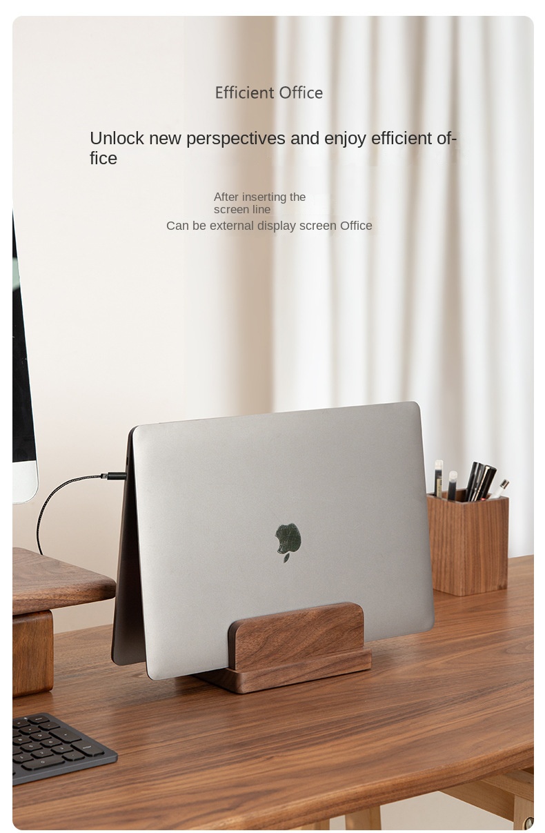 Adjustable Wooden Laptop Stand for Desk and Tablet Storage Adjustable Wooden Laptop Stand for Desk and Tablet