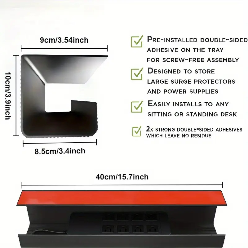 Under-Desk Cable Management Box for Tidy Workspaces Under-Desk Cable Management Box for Tidy Workspaces