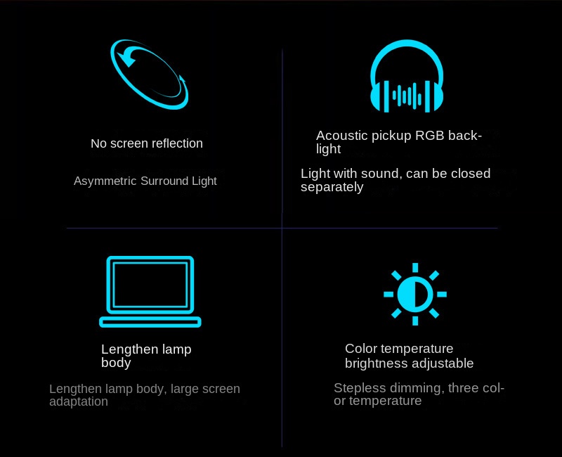 Asymmetrical Screen Hanging Light for Computer Monitors Asymmetrical Screen Hanging Light for Computer