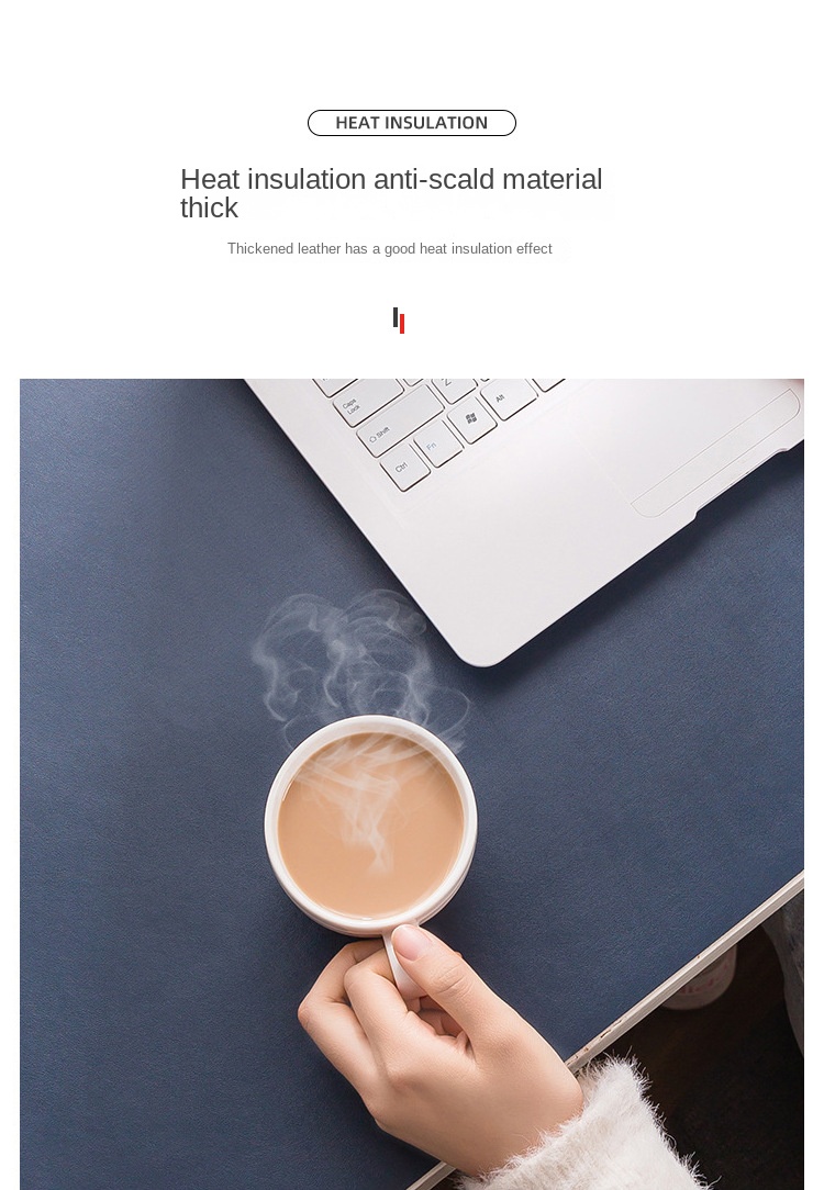 Large Leather Mouse Pad with Anti-Slip Design for Office Use Large Leather Mouse Pad with Anti-Slip Design for