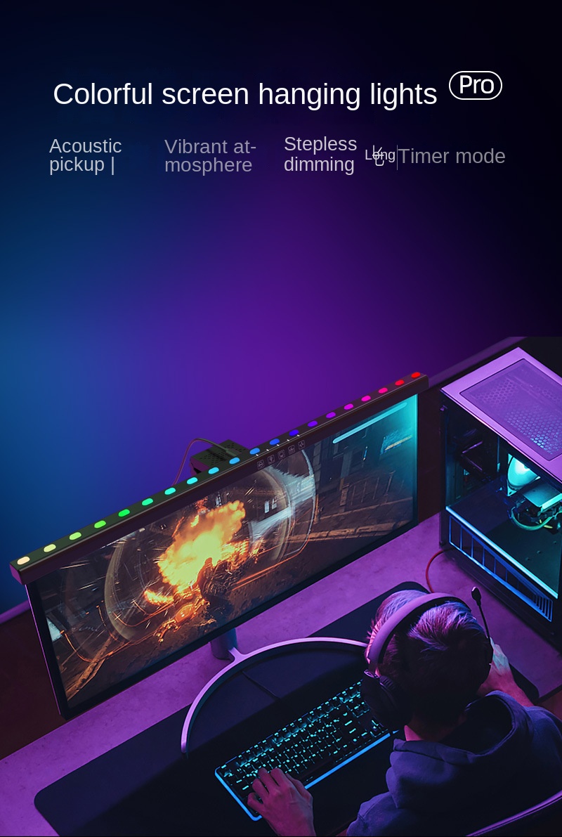 Asymmetrical Screen Hanging Light for Computer Monitors Asymmetrical Screen Hanging Light for Computer