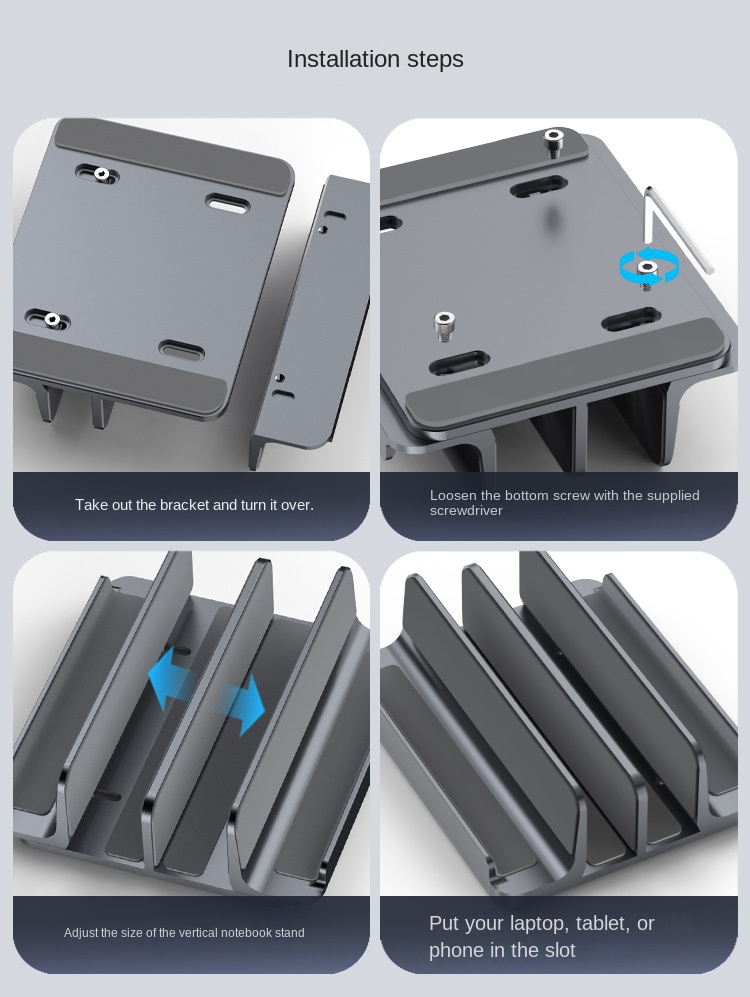 Vertical Laptop and Tablet Stand for MacBook and iPad Mini Vertical Laptop and Tablet Stand for MacBook and