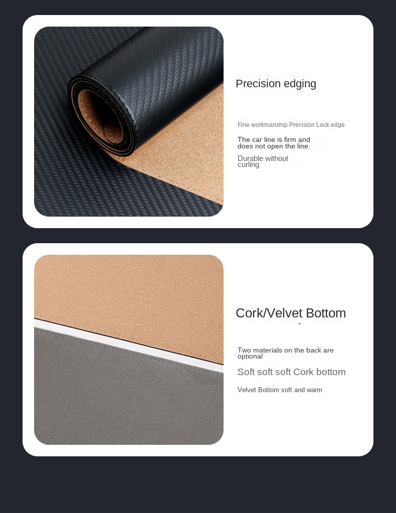 Large Waterproof Carbon Fibre Mouse Pad for Office Use Large Waterproof Carbon Fibre Mouse Pad for Office