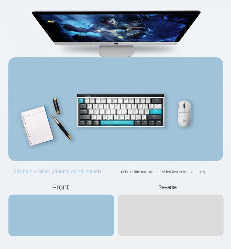 Large Leather Mouse Pad with Anti-Slip Design for Office Use Large Leather Mouse Pad with Anti-Slip Design for