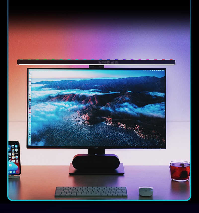 Asymmetrical Screen Hanging Light for Computer Monitors Asymmetrical Screen Hanging Light for Computer