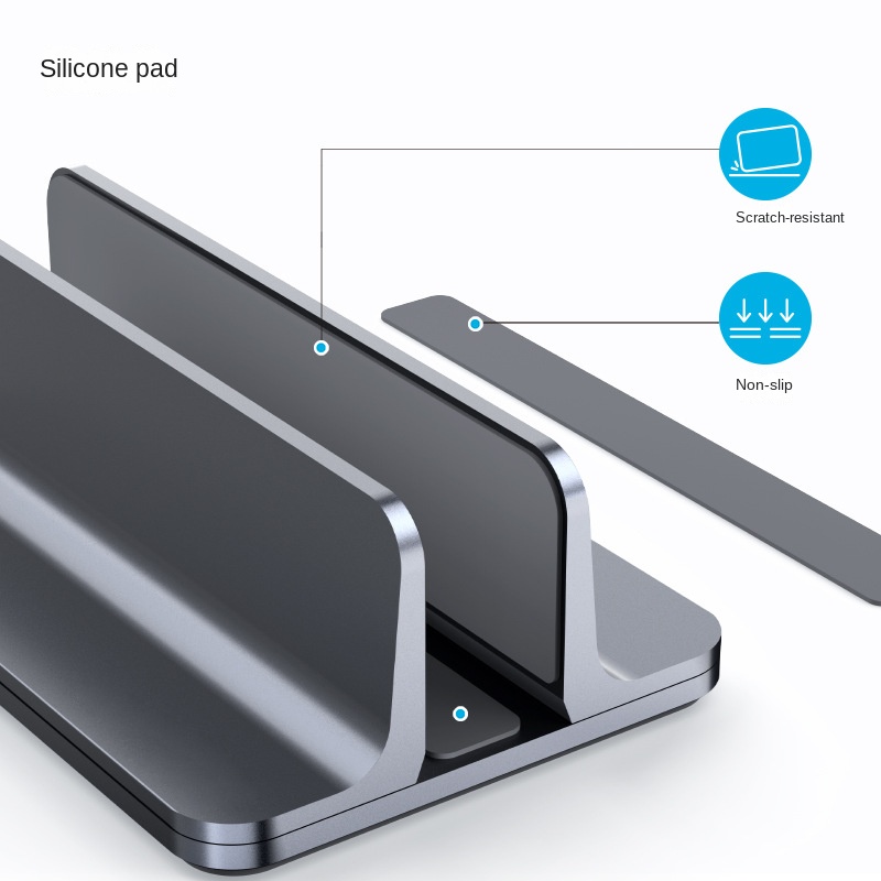 Portable Silicone Laptop Stand with Dual Slots for Stability Portable Silicone Laptop Stand with Dual Slots for
