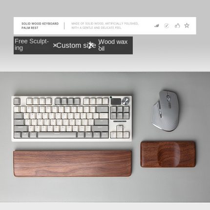 Wooden Wrist Rest for Mechanical Keyboards and Mice