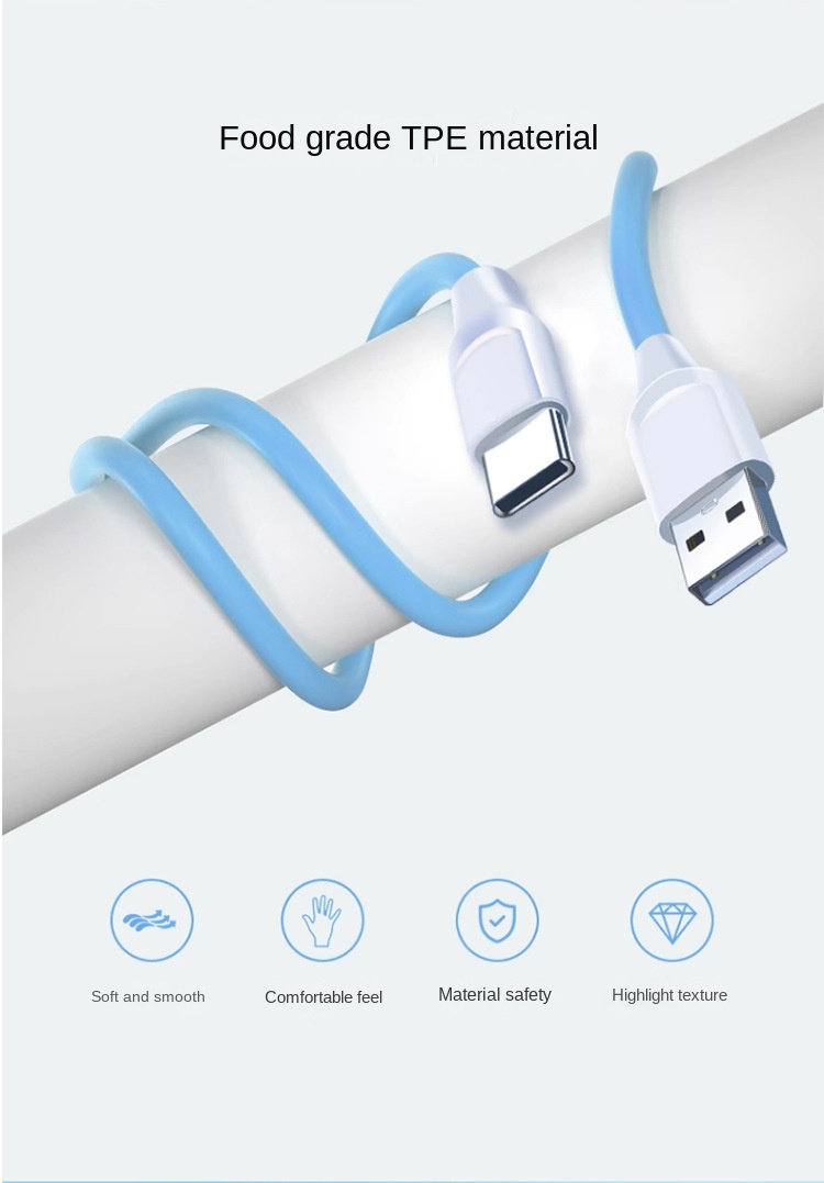 Customisable Mechanical Keyboard Spring Cable Type-C USB Data Charging Cable Customisable Mechanical Keyboard Spring Cable