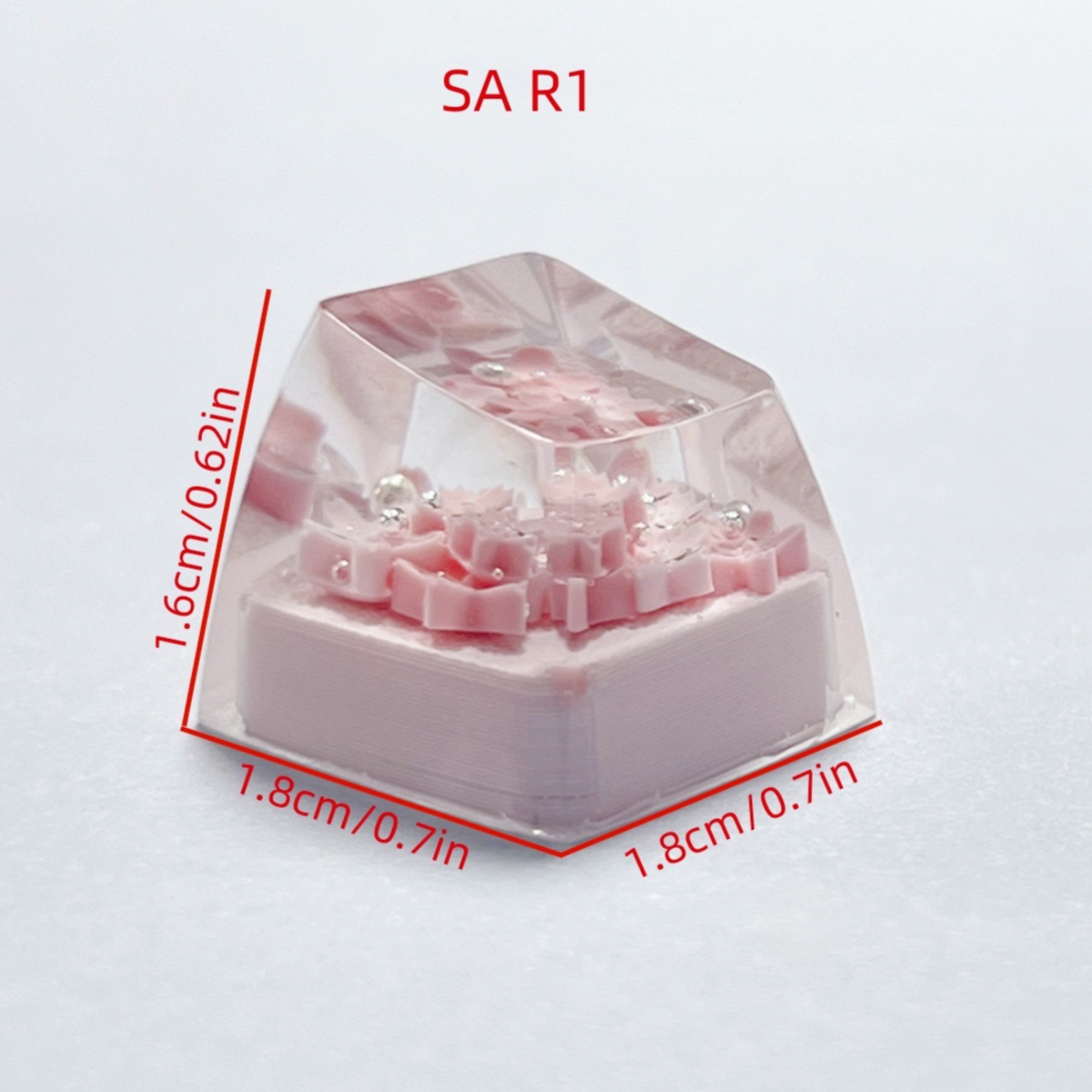 Customisable Resin Cherry Blossom Keycap for Mechanical Keyboards Customisable Resin Cherry Blossom Keycap for