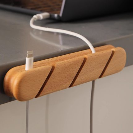 Wooden Cable Organiser for Charging and Data Cables