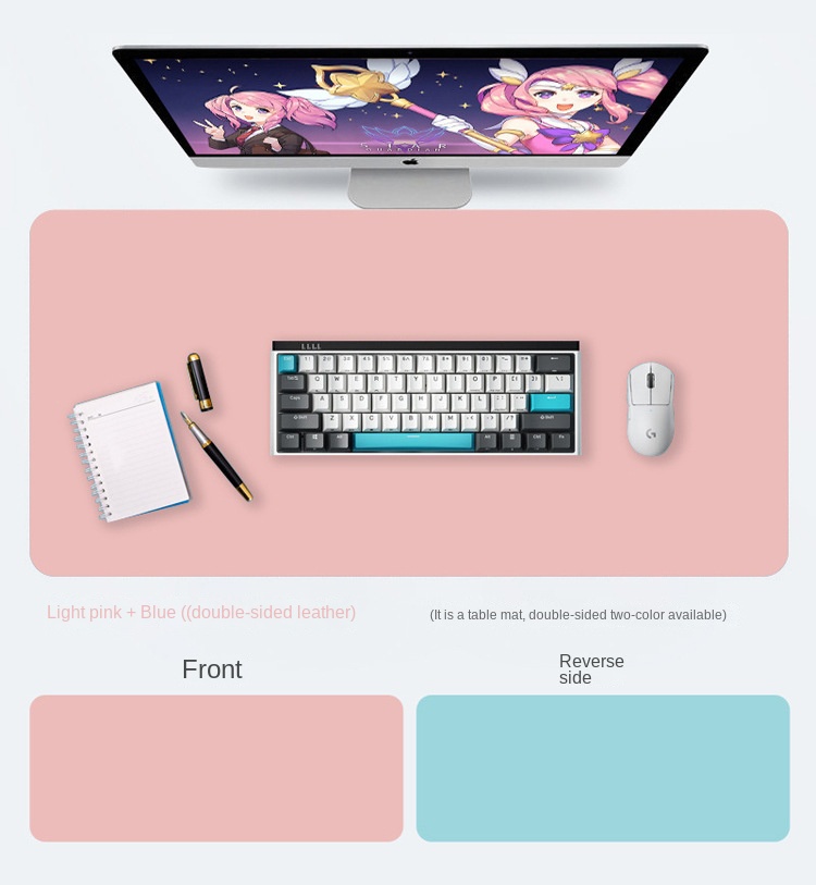 Large Leather Mouse Pad with Anti-Slip Design for Office Use Large Leather Mouse Pad with Anti-Slip Design for