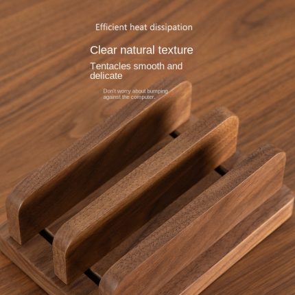 Adjustable Wooden Laptop Stand for Desk and Tablet