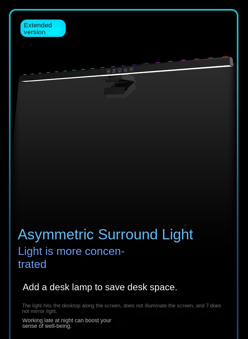 Asymmetrical Screen Hanging Light for Computer Monitors Asymmetrical Screen Hanging Light for Computer