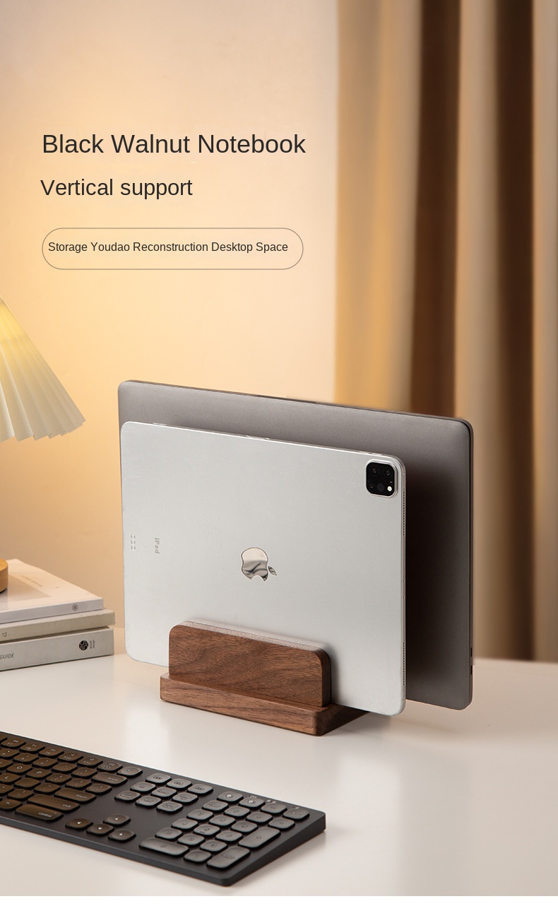 Adjustable Wooden Laptop Stand for Desk and Tablet Storage Adjustable Wooden Laptop Stand for Desk and Tablet