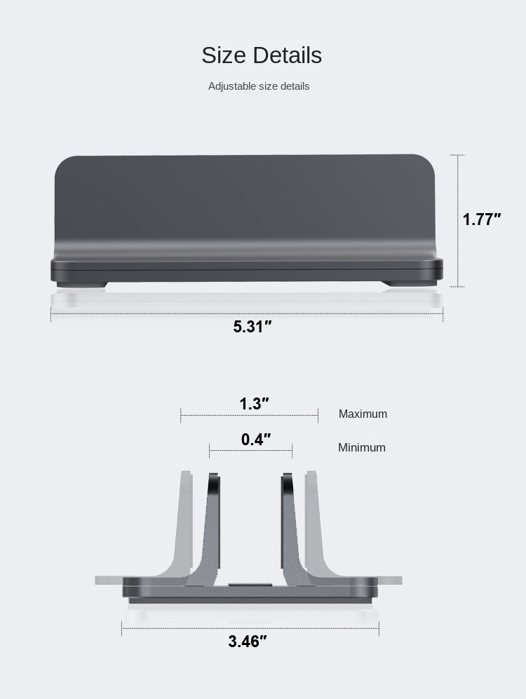 Portable Silicone Laptop Stand with Dual Slots for Stability Portable Silicone Laptop Stand with Dual Slots for