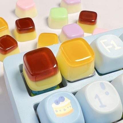 Custom DIY Resin Caramel Pudding Keycap for