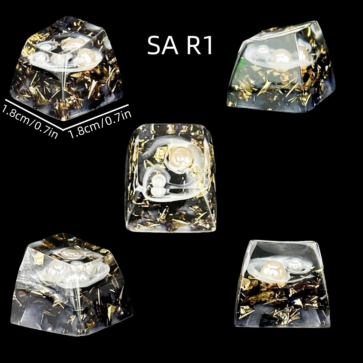 Custom Resin Backlit Metal Foil Keycap for Mechanical Keyboards Custom Resin Backlit Metal Foil Keycap for