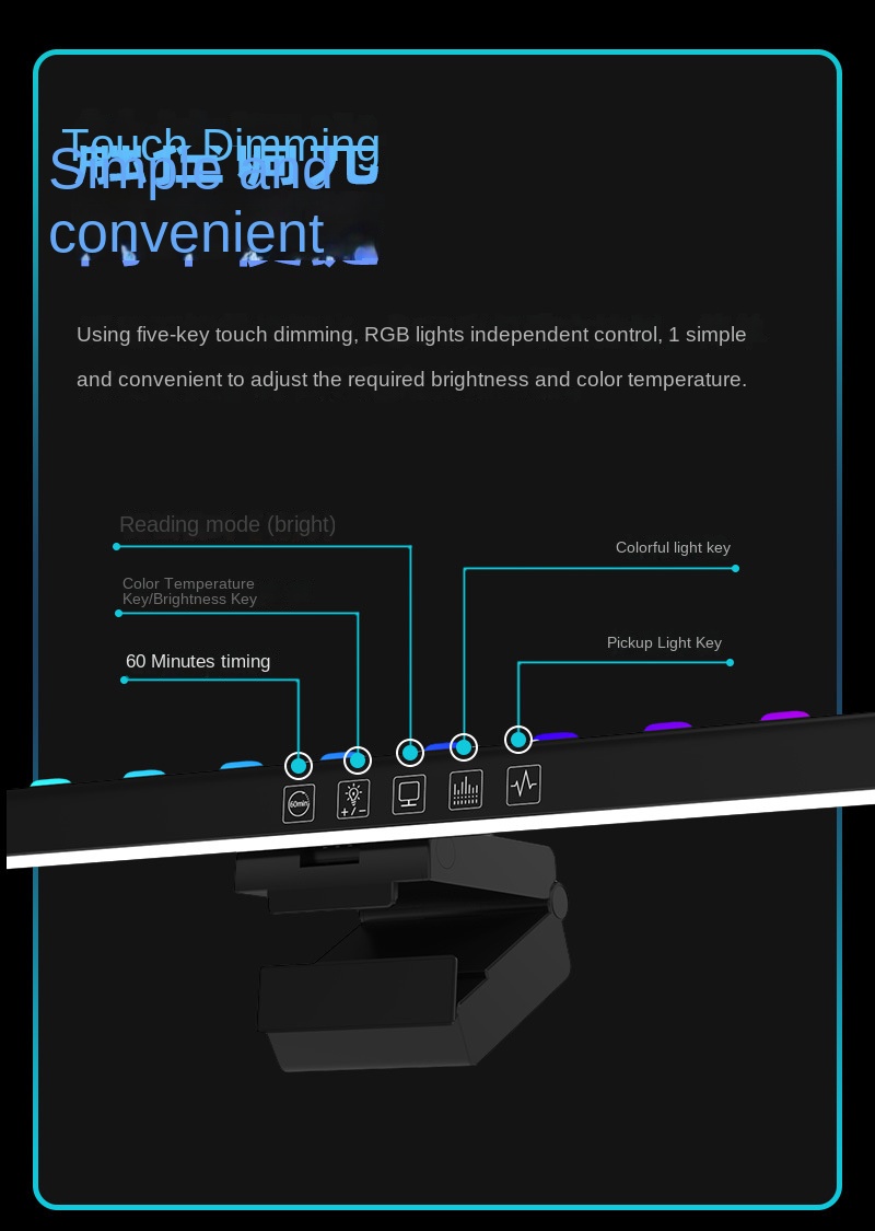 Asymmetrical Screen Hanging Light for Computer Monitors Asymmetrical Screen Hanging Light for Computer