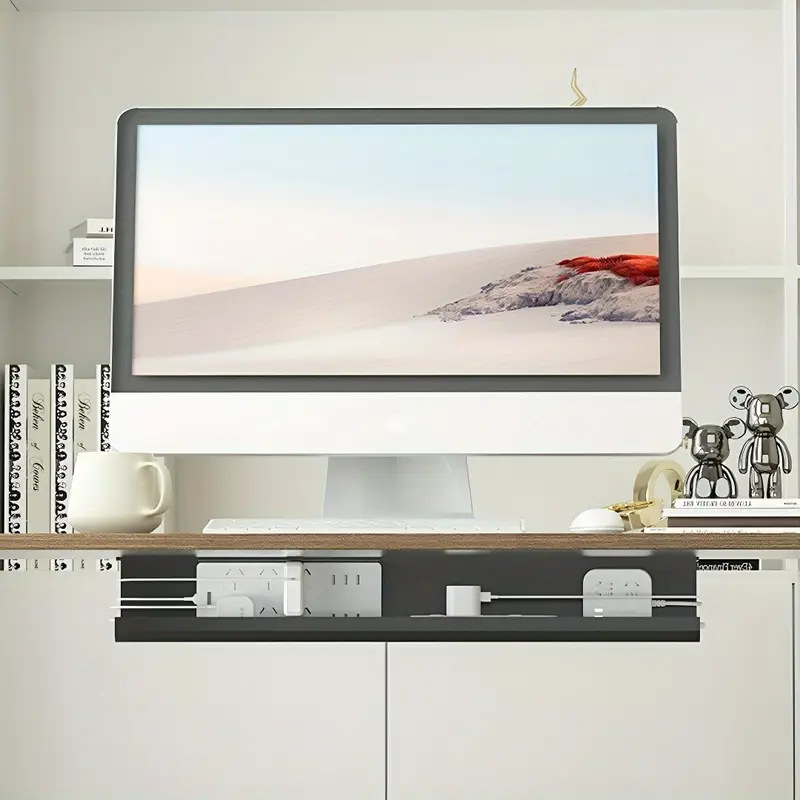 Under-Desk Cable Management Box for Tidy Workspaces Under-Desk Cable Management Box for Tidy Workspaces