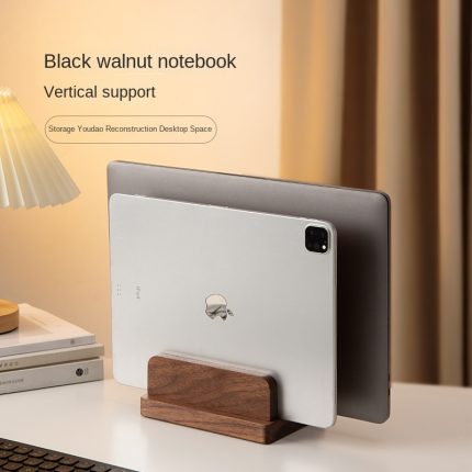 Adjustable Wooden Laptop Stand for Desk and Tablet