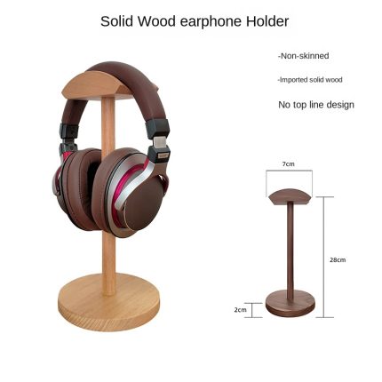 Wooden Headphone Stand for Desk - Gaming and