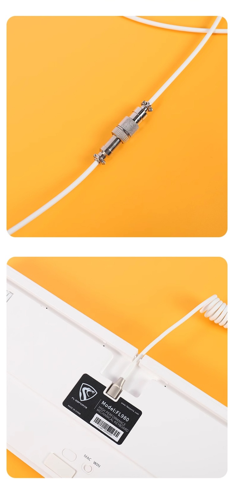 Customisable Mechanical Keyboard Spring Cable Type-C USB Data Charging Cable Customisable Mechanical Keyboard Spring Cable