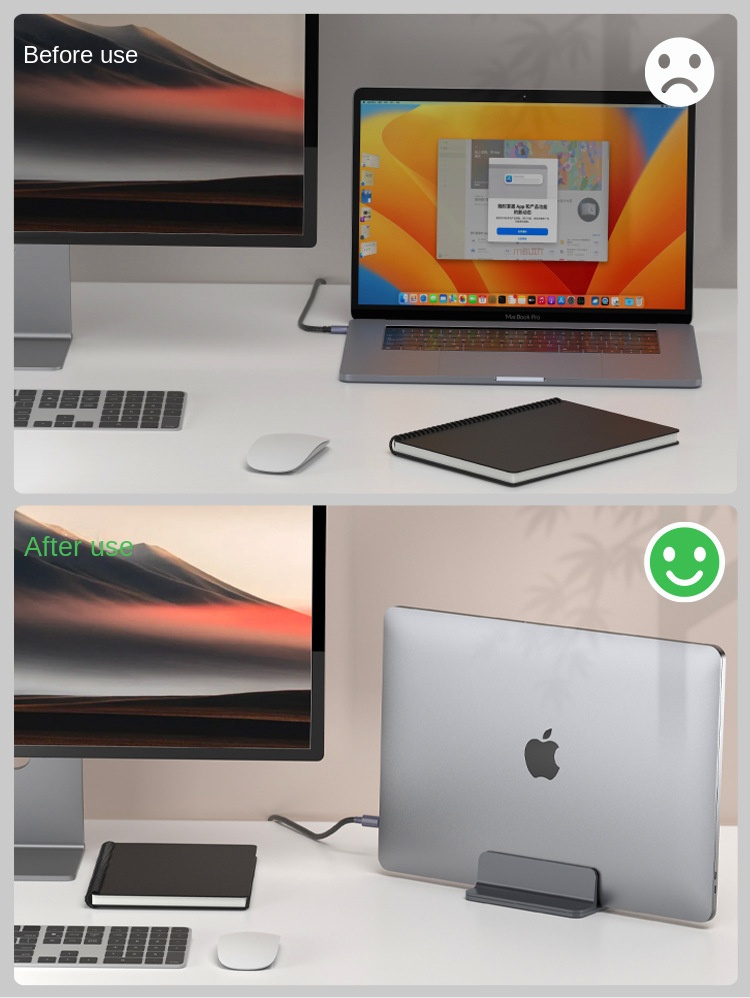 Portable Silicone Laptop Stand with Dual Slots for Stability Portable Silicone Laptop Stand with Dual Slots for