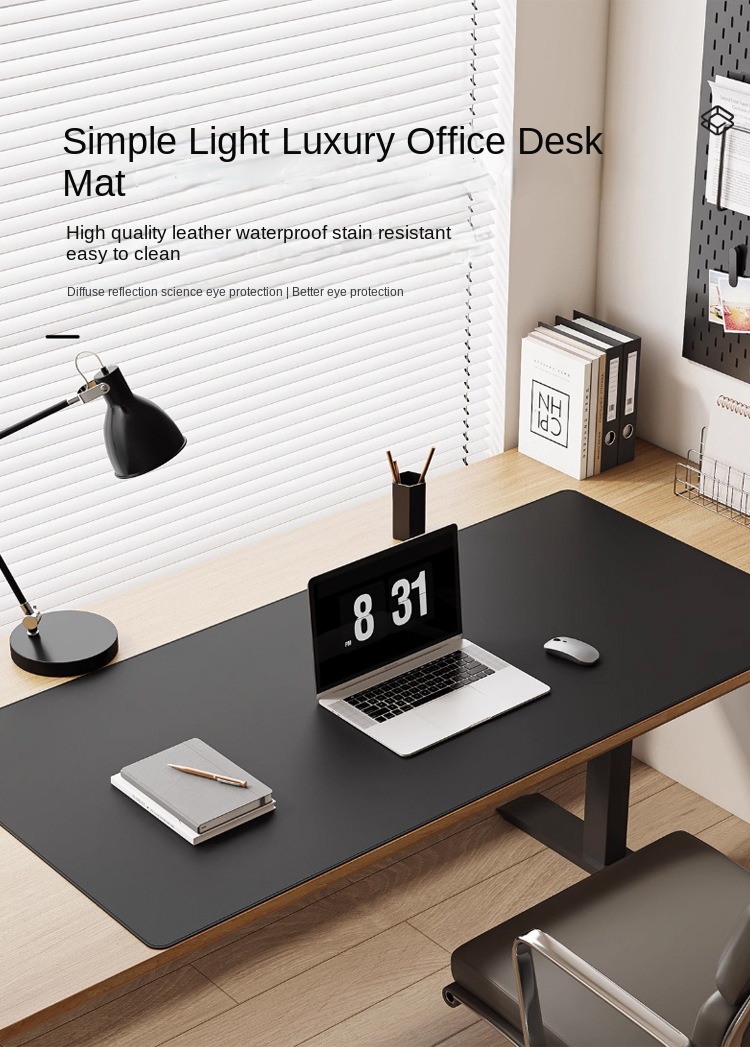 Large Leather Mouse Pad with Anti-Slip Design for Office Use Large Leather Mouse Pad with Anti-Slip Design for