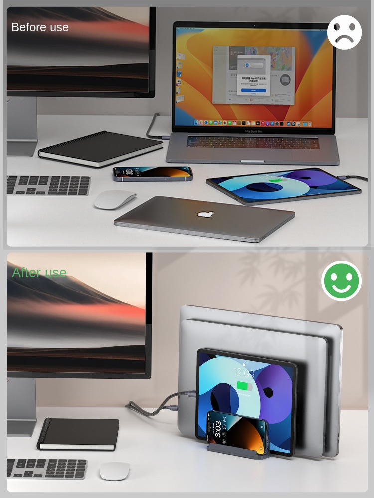 Vertical Laptop and Tablet Stand for MacBook and iPad Mini Vertical Laptop and Tablet Stand for MacBook and