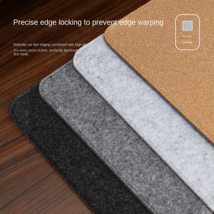 Large 5mm Thick Felt Cork Mouse Pad for Office Use