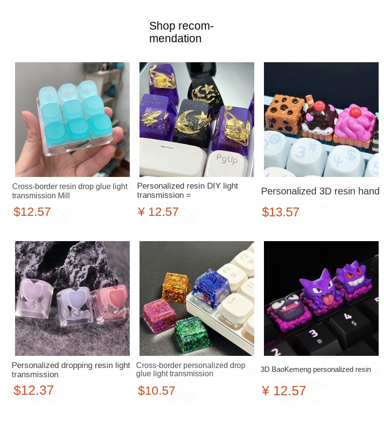 Custom DIY Resin Caramel Pudding Keycap for Mechanical Keyboards Custom DIY Resin Caramel Pudding Keycap for