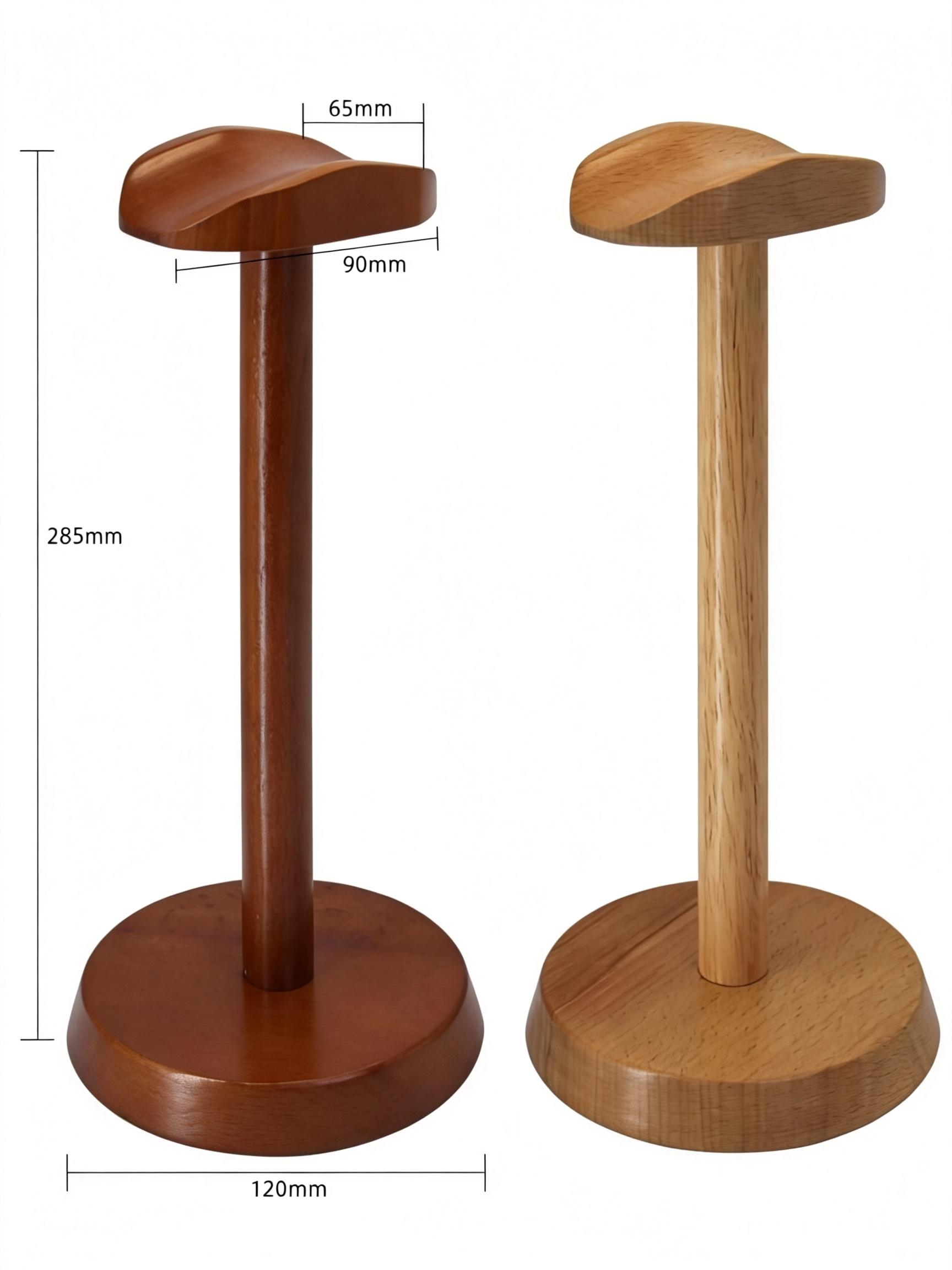 Wooden Headphone Stand for Desk Display and Storage wooden headphone stand for desk display and storage