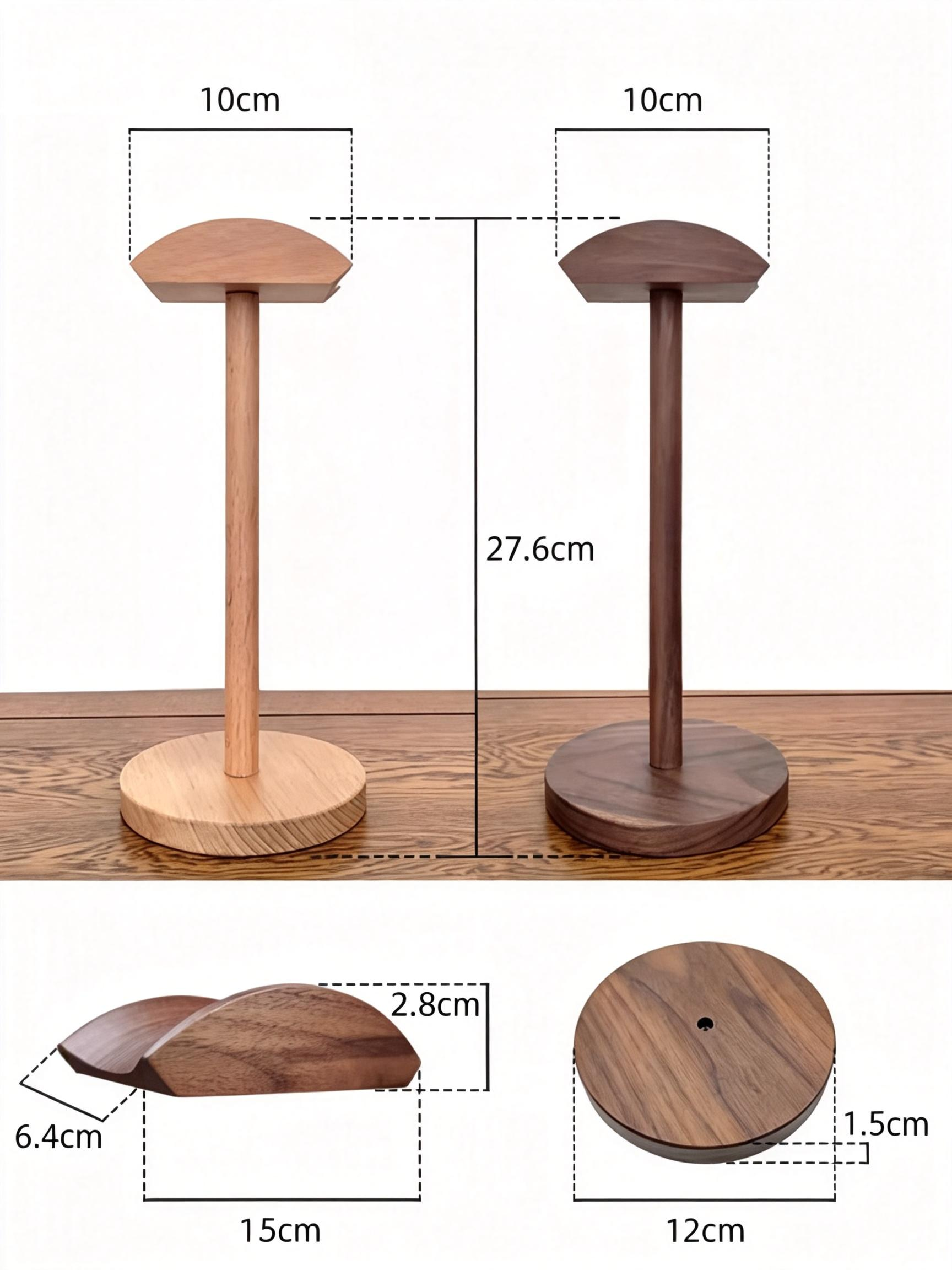 Wooden Headphone Stand for Desk - Gaming and Storage Rack wooden headphone stand for desk gaming and storage rack